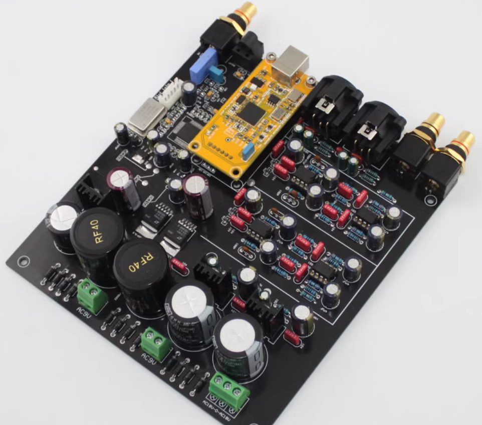 Remote control ES9018 LED  OLE Display Luxury DAC Decoder Board support Balanced RCA output 192K/32bit, I2S/DSD/SPDF input