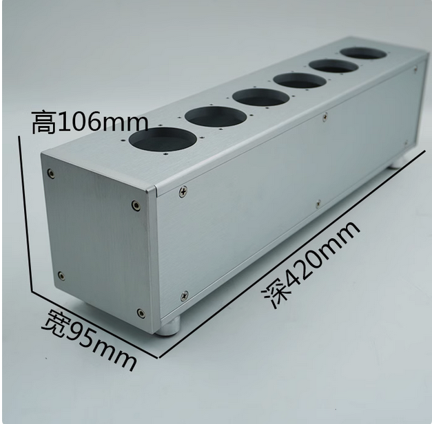 HIFI aluminum EU socket power filter chassis amplifier housing DIY 2 bit 4 bit 6 bit holes for choose