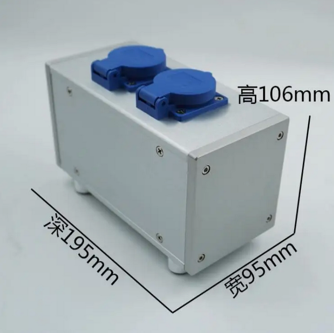 HIFI aluminum EU socket power filter chassis amplifier housing DIY 2 bit 4 bit 6 bit holes for choose