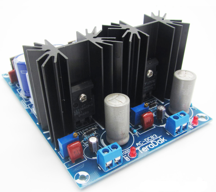 Assemble LT1084-5 Adjustable AC-DC Dual Power Supply Voltage Regulator Board DIY Audio