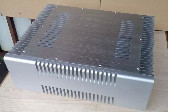 4315 silver All Aluminum Chassis class A Amplifier Enclosure DIY Auido Box Power Amp Case 430MM*150MM*323MM