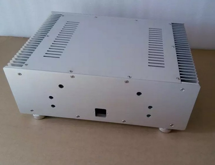 4315 silver All Aluminum Chassis class A Amplifier Enclosure DIY Auido Box Power Amp Case 430MM*150MM*323MM