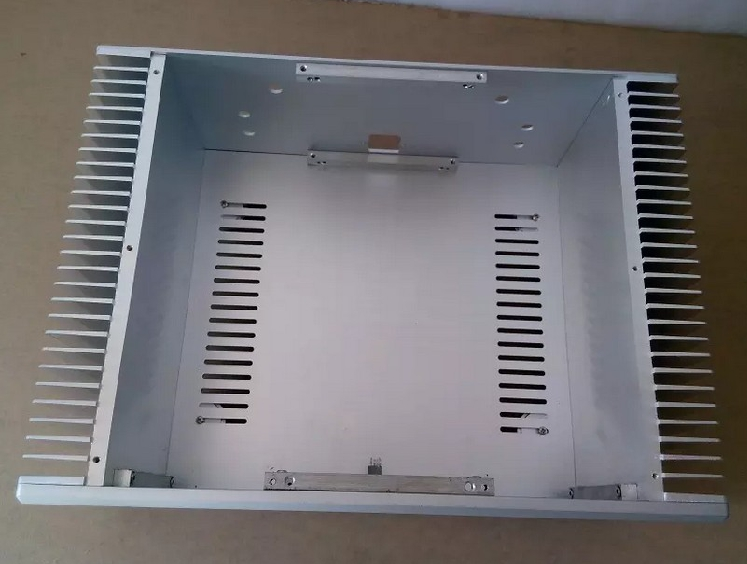 4315 silver All Aluminum Chassis class A Amplifier Enclosure DIY Auido Box Power Amp Case 430MM*150MM*323MM