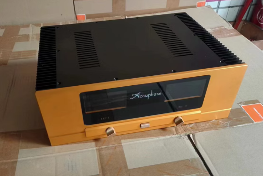 Accuphase All aluminum amplifier chassis / Preamplifier case VU meter AMP Enclosure DIY box with heatsink on both side