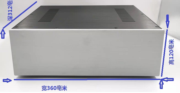 360 All Aluminum amplifier chassis HIFI DIY Case tube preamp Enclosure Power supply Box