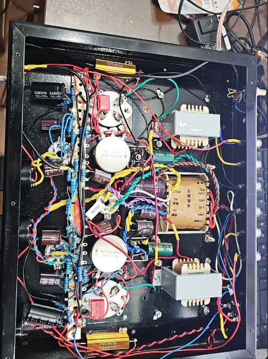 luxury Sparta 6SN7 300B  K1 high-end electronic tube gall machine power amplifier Kit with vu meter shown