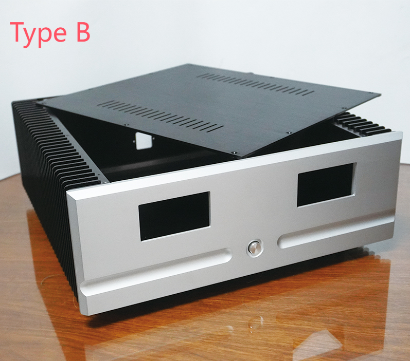 400 deep Full aluminum class A amplifier chassis DIY HiFi Audio Amp Case with heatsink