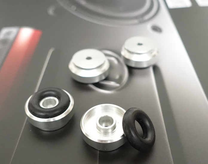 4 pcs Diameter 20MM Height 11mm DIY audio Aluminum Alloy Amplifier Shock Absorber Foot Speaker Foot Mat