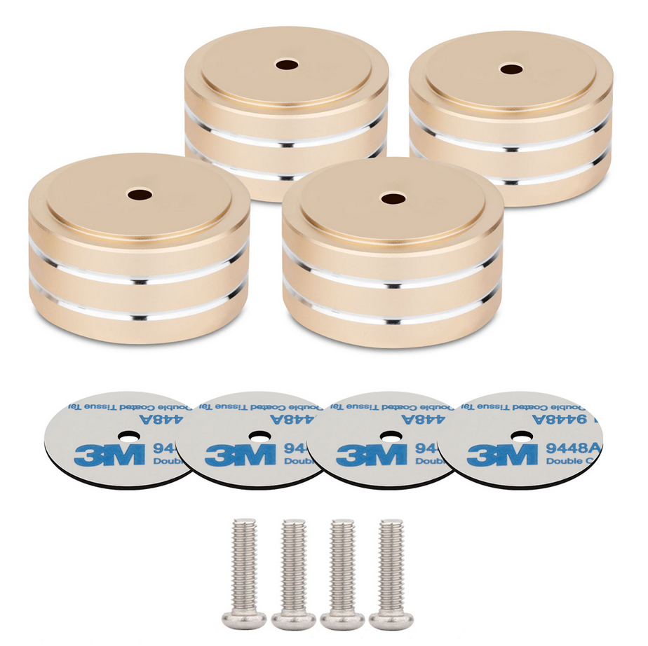 4 pcs Diameter 40MM Height 20mm DIY audio Aluminum Alloy Amplifier Shock Absorber Foot Speaker Mat