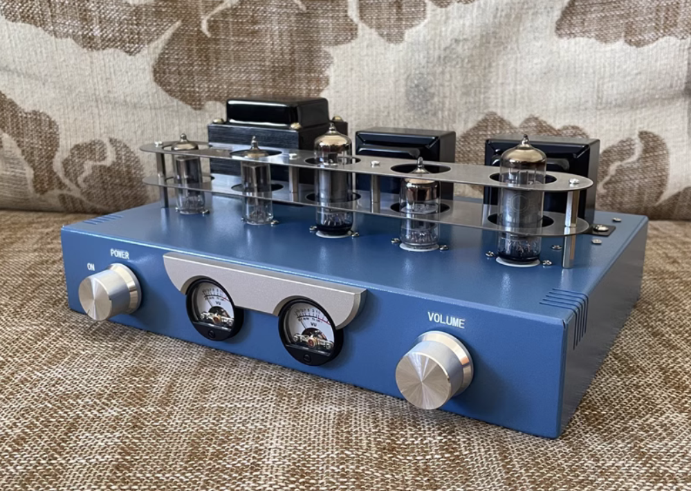 Dual VU meter 6H2N+6n1n+6Z4 tube power amplifier ,high-frequency transparent medium-frequency round, very good sound