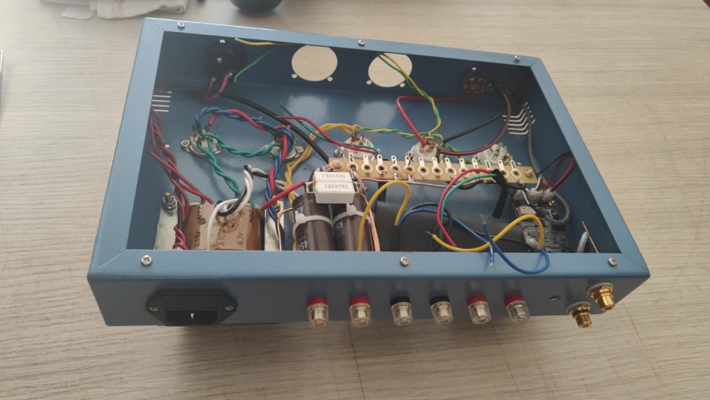 Dual VU meter 6H2N+6n1n+6Z4 tube power amplifier ,high-frequency transparent medium-frequency round, very good sound