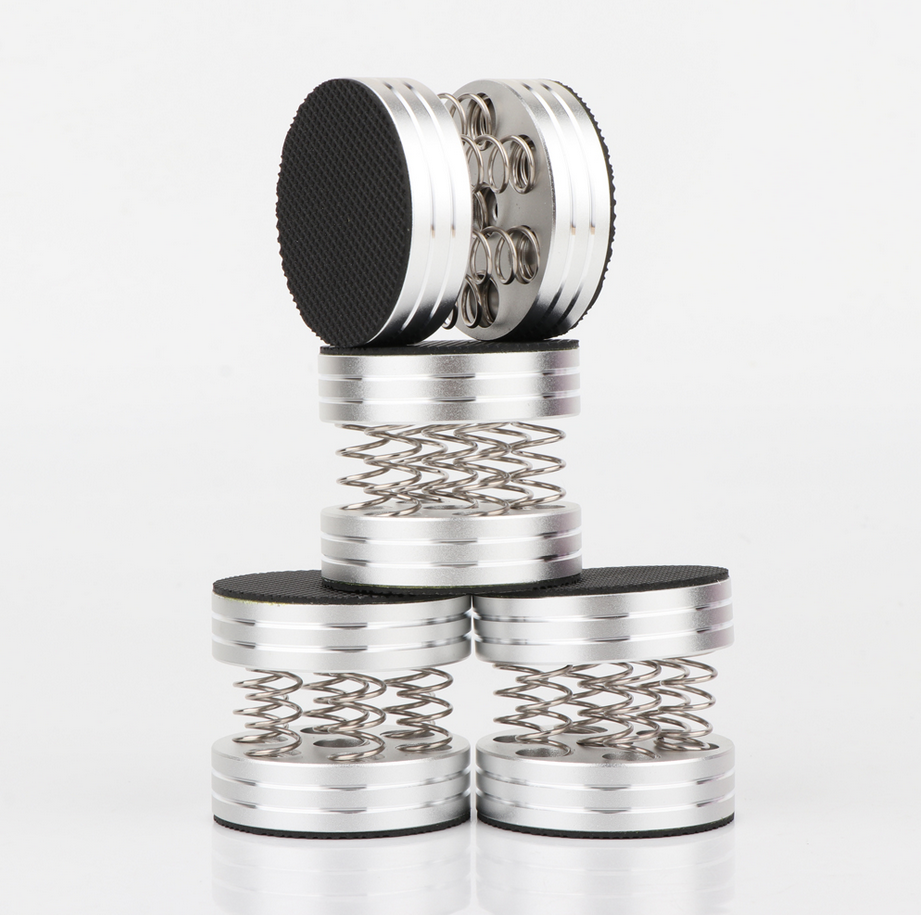 4 pcs Diameter 44MM Height 38mm High attenuation vibration aluminum alloy spring integrated HIFI audio amplifier suspension foot