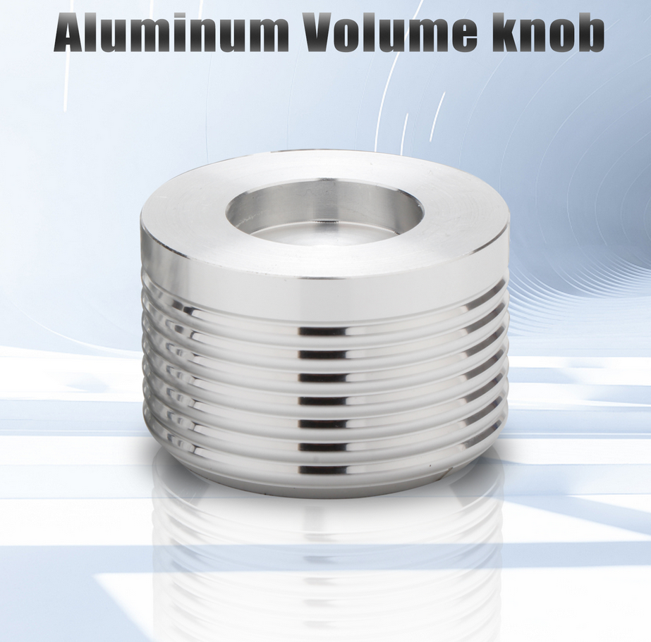 1 pcs Diameter 39MM Height 25mm Solid aluminum volume potentiometer knob with spiral pattern