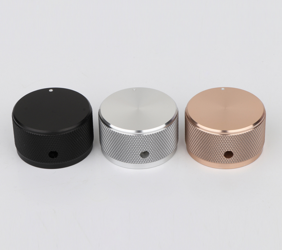 1 pcs Diameter 38MM Height 22mm Solid aluminum volume potentiometer Knurled knob