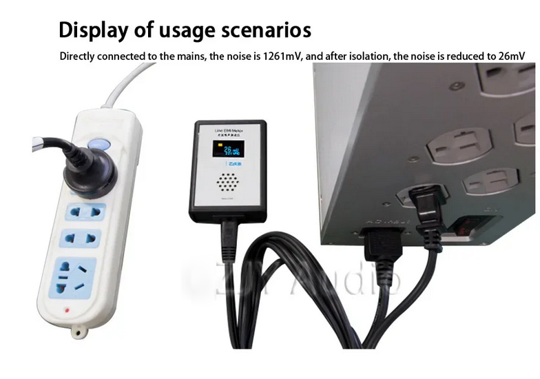 LHY NEW OLED Display Mains Noise Tester EMI Measuring Instrument Broadband AC Power Supply Ripple Analyzer line EMI meter