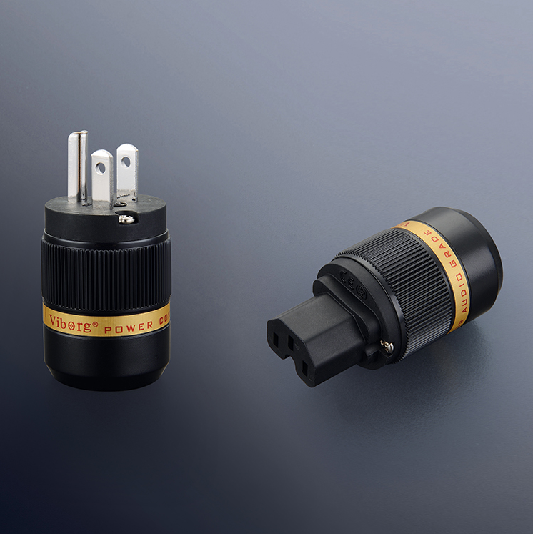 GUSTARD 02 99.998% OFC oxygen free copper American Standard power cable Equipped with a copper Rhodium plating plug