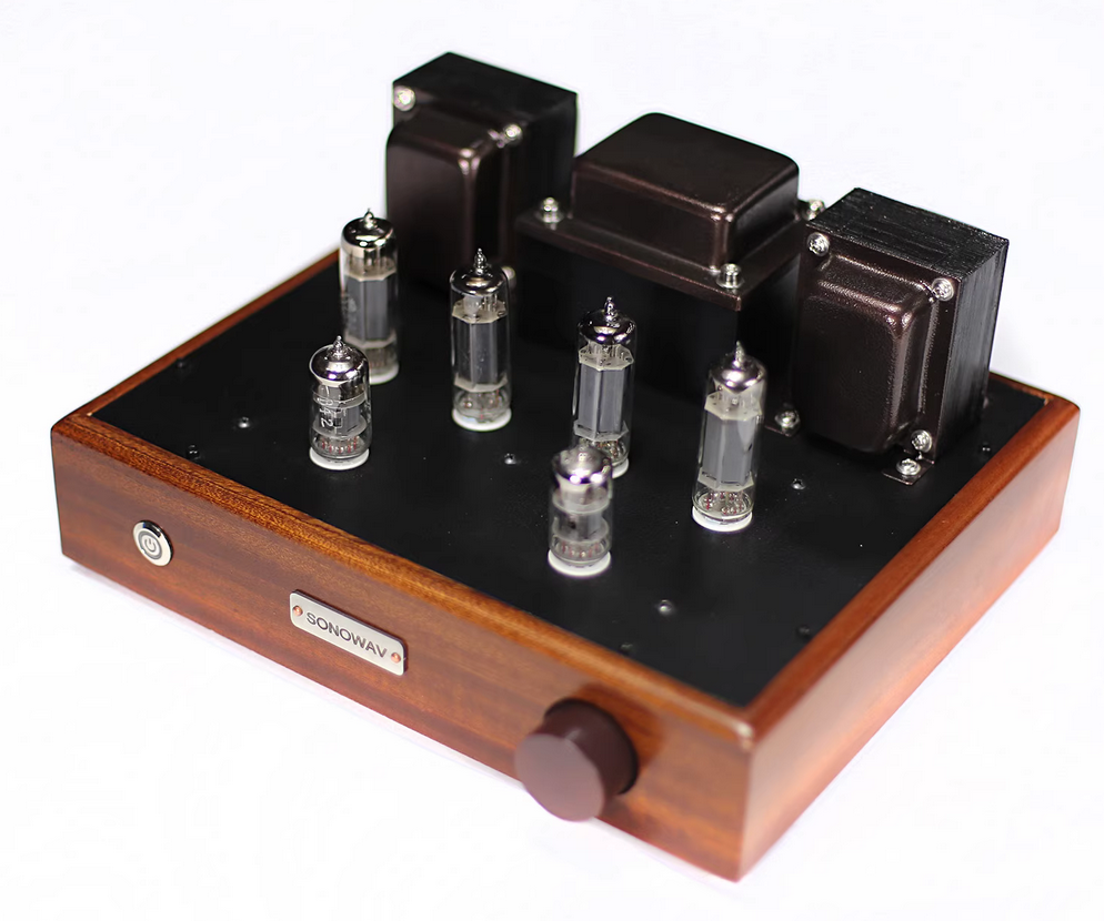 Dynaco 6P14/EL84  push-pull circuit amplifier tube amp 12AX7 push wooden box amplifier sound quality 10W*2