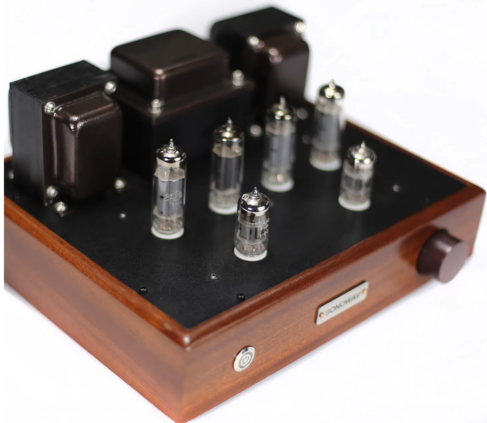 Dynaco 6P14/EL84  push-pull circuit amplifier tube amp 12AX7 push wooden box amplifier sound quality 10W*2