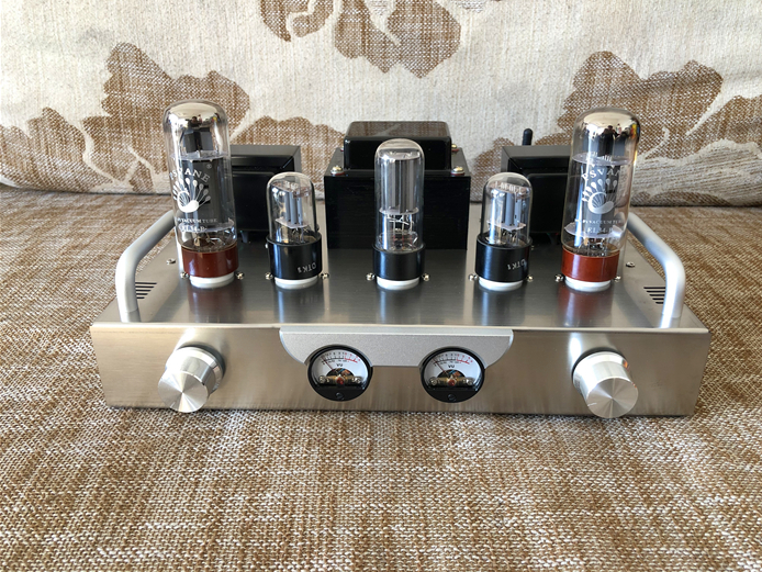 6H8C EL34 VU meter Sparta X1 HiFi Vacuum Tube Power Amplifier DIY kit finished amp for choose