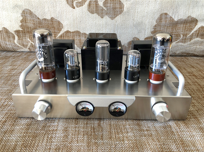 6H8C EL34 VU meter Sparta X1 HiFi Vacuum Tube Power Amplifier DIY kit finished amp for choose