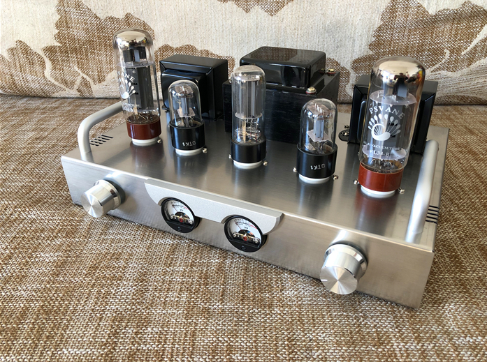 6H8C EL34 VU meter Sparta X1 HiFi Vacuum Tube Power Amplifier DIY kit finished amp for choose