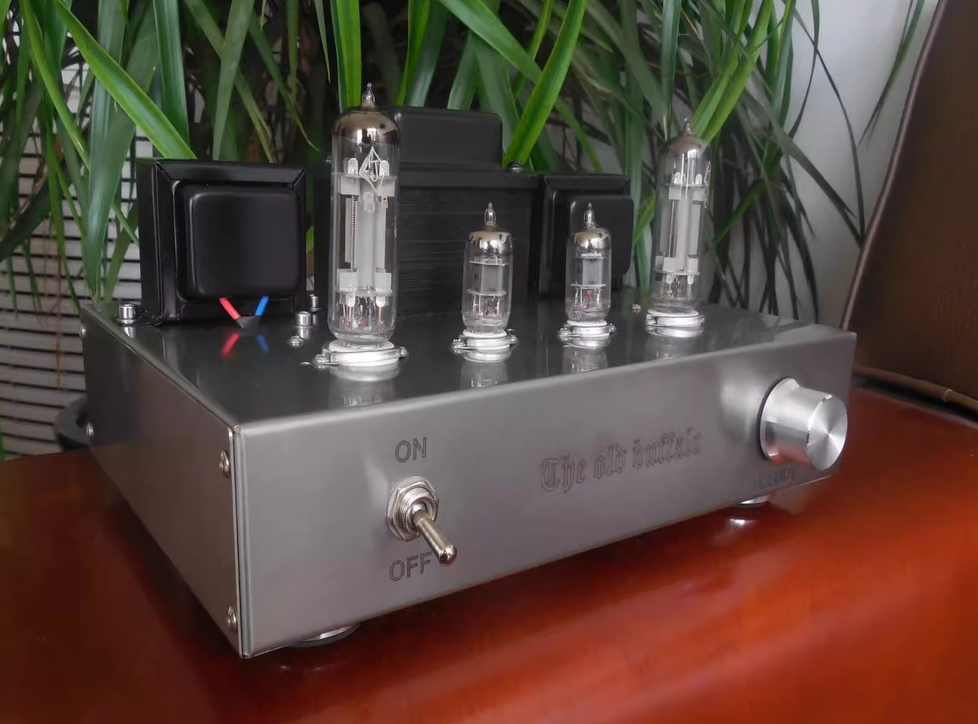 6C19 electronic tube power amplifier silver wire manual scaffolding, full sound like 300B Input sensitivity: 500mV--2000mV