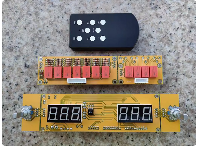HiFi JV13 50K relay 128 version Remote Preamplifier Board Volume Control Board DIY kit / 4 Way Input