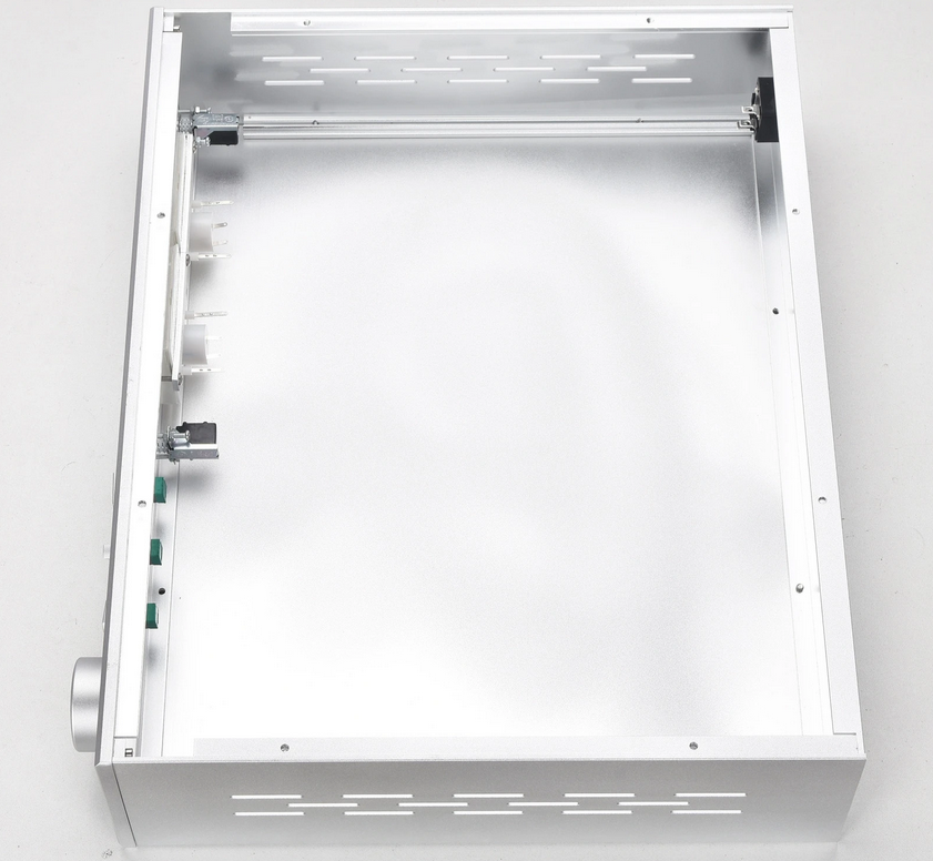 Big space Full Aluminum electronic tube amplifier enclosure 4310 vu meter shown preamplifier chassis with Volume knob
