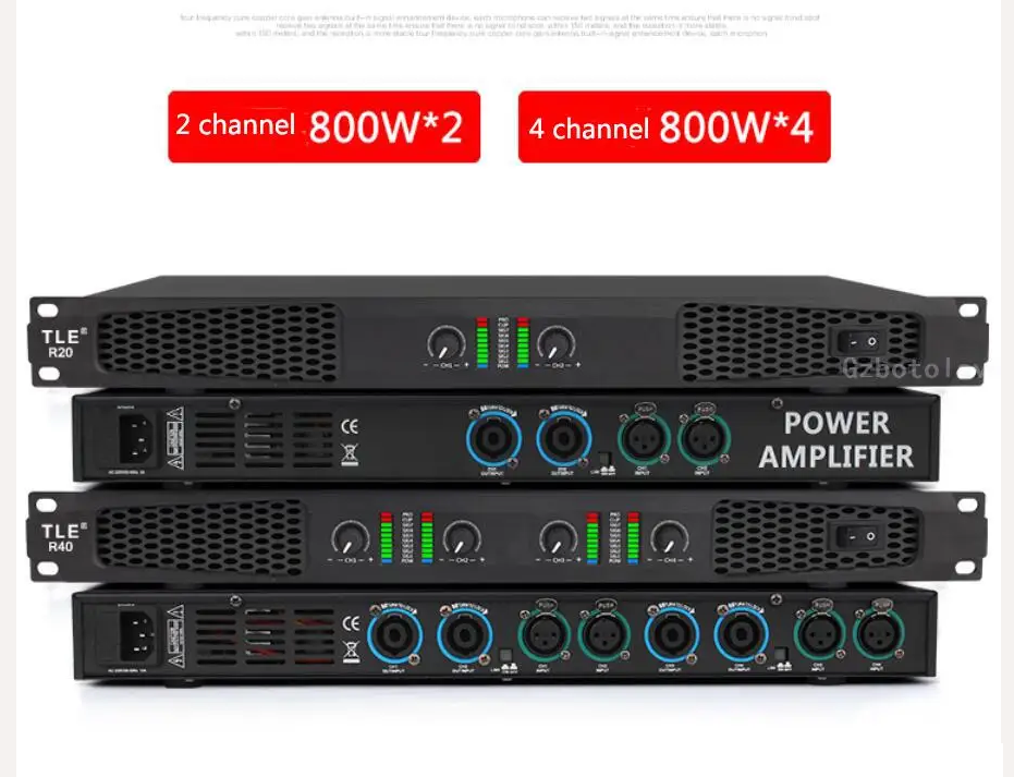 High power Professional post-grade 1U digital conference amplifier wedding stage performance, audio engineering power amplifier