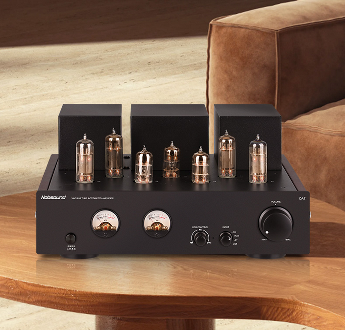 Nobsound DA7 Bluetooth HiFi stereo 12W*2 tube amplifier with 6P1+6N1