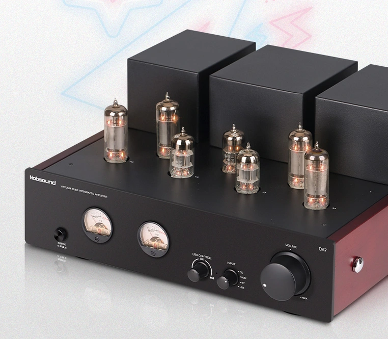 Nobsound DA7 Bluetooth HiFi stereo 12W*2 tube amplifier with 6P1+6N1