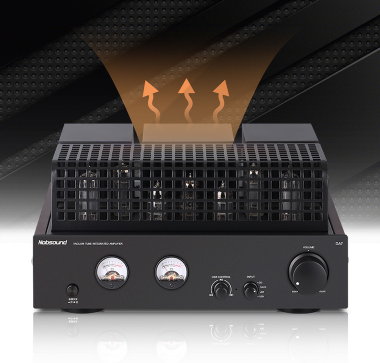 Nobsound DA7 Bluetooth HiFi stereo 12W*2 tube amplifier with 6P1+6N1