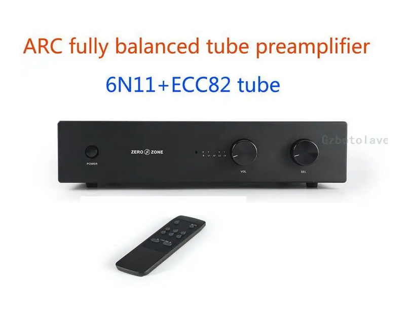 New arrive remote control ARC fully balanced tube preamplifier 6N11+ECC82 tube amplifier good sound
