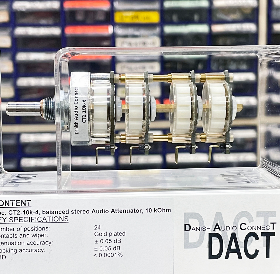Original DACT potentiometer from Denmark 24 speed dual stereo stepper type 50K 100K 250K optional
