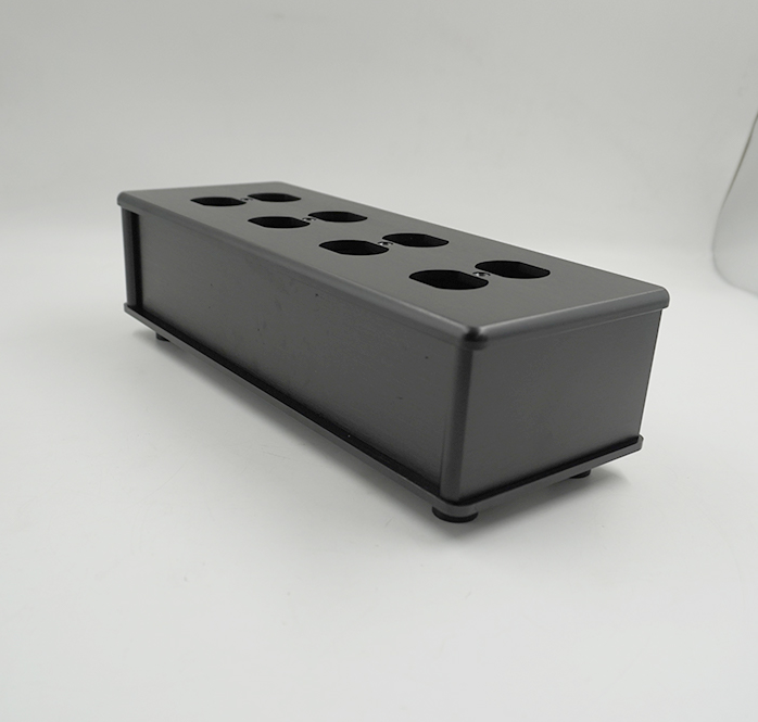 3206 black full aluminum American standard power socket chassis HIFI DIY PSU case 8-bit American standard socket