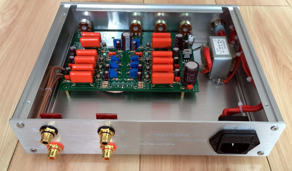 Original JFET Four transistor HIFI DIY Aduio preamplifier Has the charm of electronic tubes
