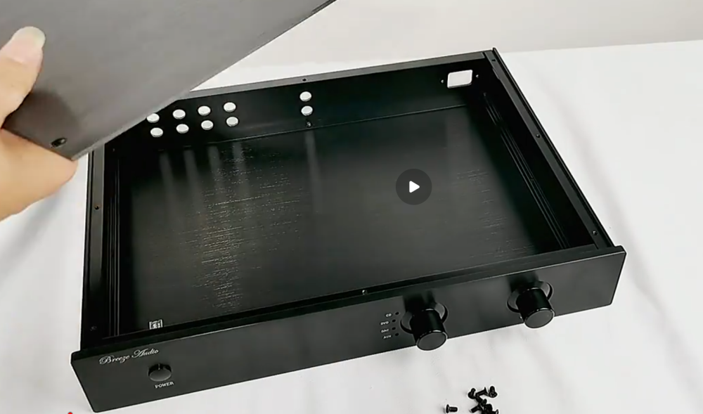 4307 aluminum power amplifier chassis preamplifier chassis/Enclosure/box with knob 430*308*70mm