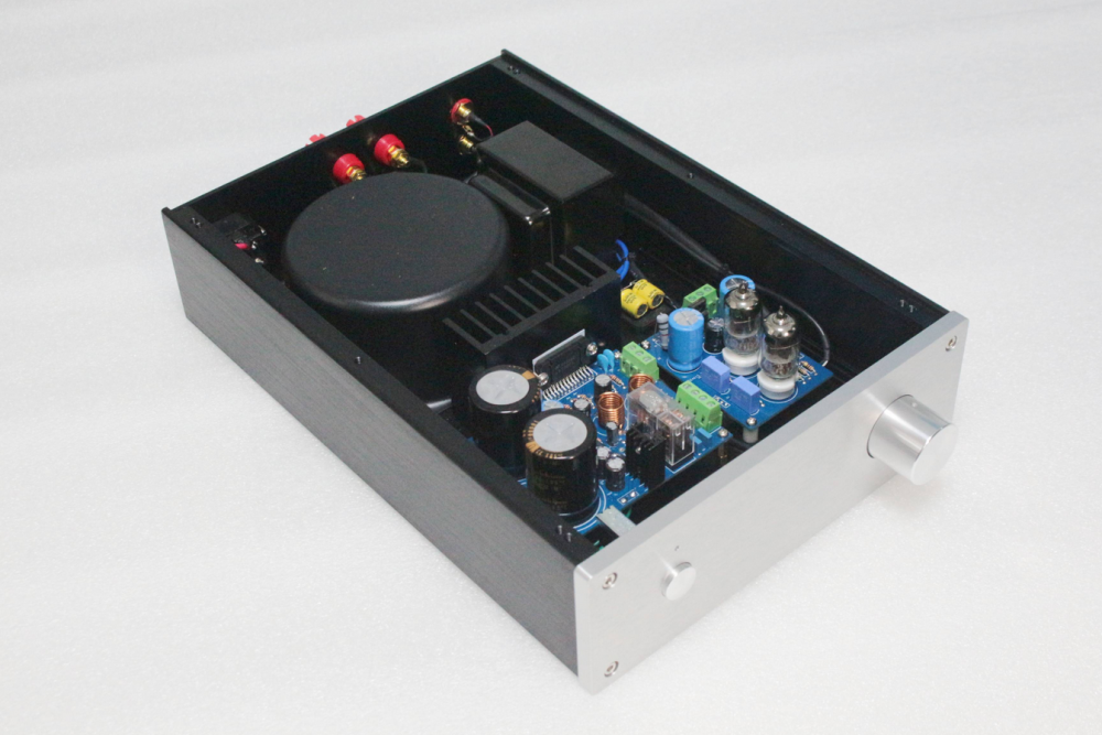 Finished L4780 HIFI DIY stereo 60W*2 power amplifier combiner with 6J1 electronic tube preamp