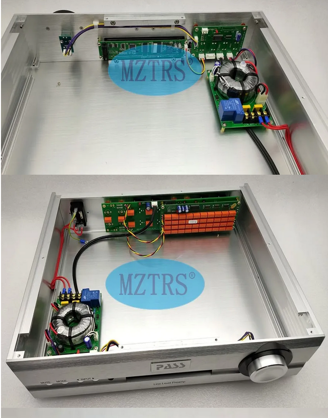 full Aluminum PASS preamplifier Chassis Fever Remote Volume Control Board Passive Front-end RCA Balanced XLR VFD Display