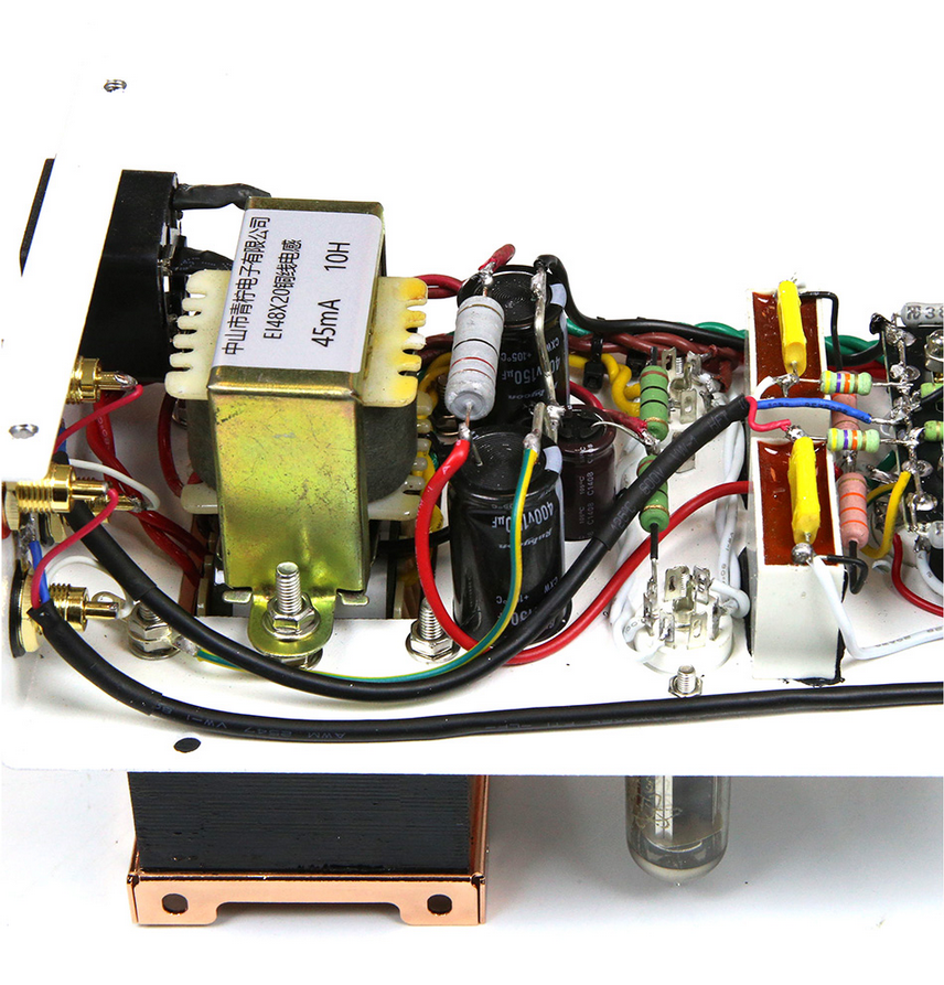 Finished ECC82 HIFI DIY stereo tube preamplifier 6Z4 electronic tube rectifier Paired with Western style chassis