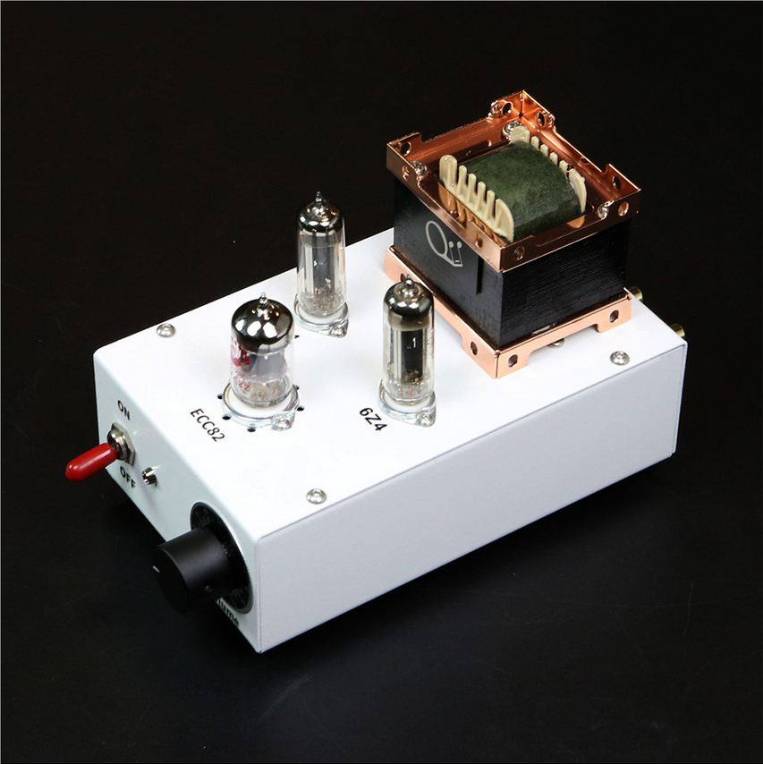 Finished ECC82 HIFI DIY stereo tube preamplifier 6Z4 electronic tube rectifier Paired with Western style chassis