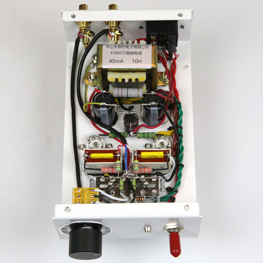 Finished ECC82 HIFI DIY stereo tube preamplifier 6Z4 electronic tube rectifier Paired with Western style chassis