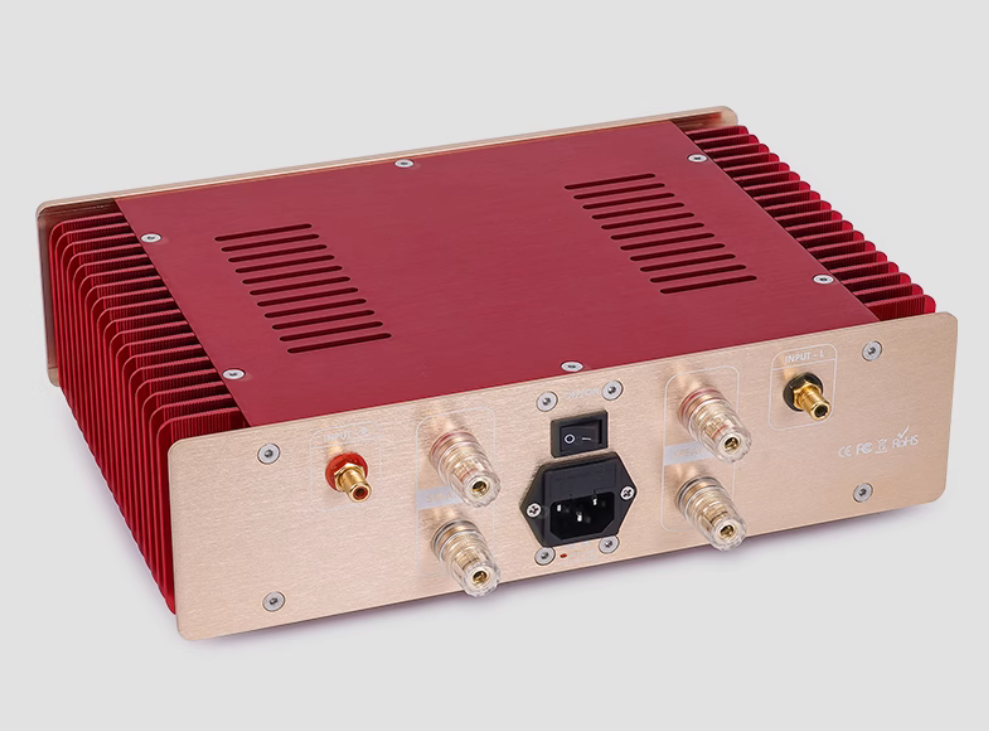 A100 HOOD1969 15W*2 Class A Power Amplifier Golden HIFI transistor  Audiophile Stereo Sound Speaker Home Amp