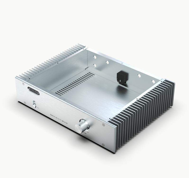 BZ3608A silver full aluminum HIFI DIY audio amplifier chassis CNC preamp case with heatsink