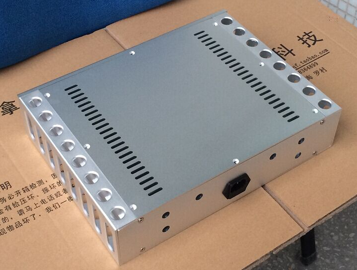 BZ3608C silver full aluminum HIFI DIY audio amplifier chassis preamp case with heatsink