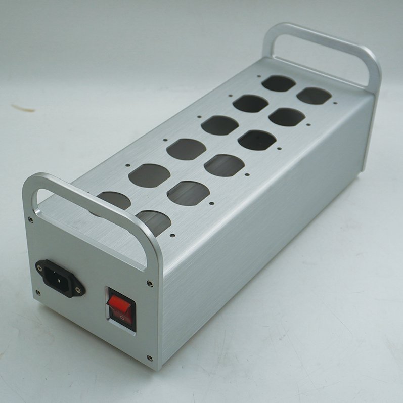 YR all aluminum alloy 12 American standard power socket chassis power purifier HIFI DIY PSU case