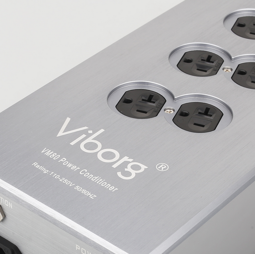 Viborg VM80 US Mains AC Power Filter Purifier Distributor Outlets Conditioner Pure Copper Power Socket 250V 16A