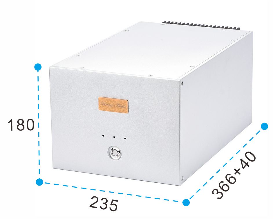HIFI DIY Single channel split amplifier chassis Back heat dissipation case Can install Goldmund circuit