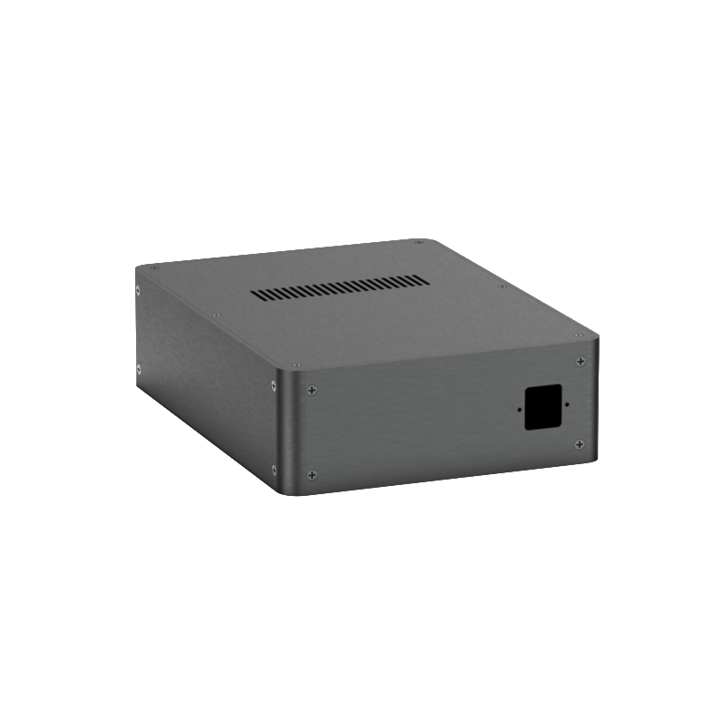 BZ2409H Silver/black Full Aluminum DAC Enclosure /Amplifier case / Preamp Box / Rounded corner amp Chassis