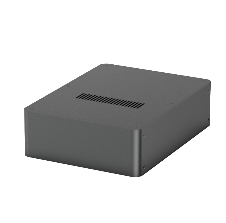 BZ2409H Silver/black Full Aluminum DAC Enclosure /Amplifier case / Preamp Box / Rounded corner amp Chassis
